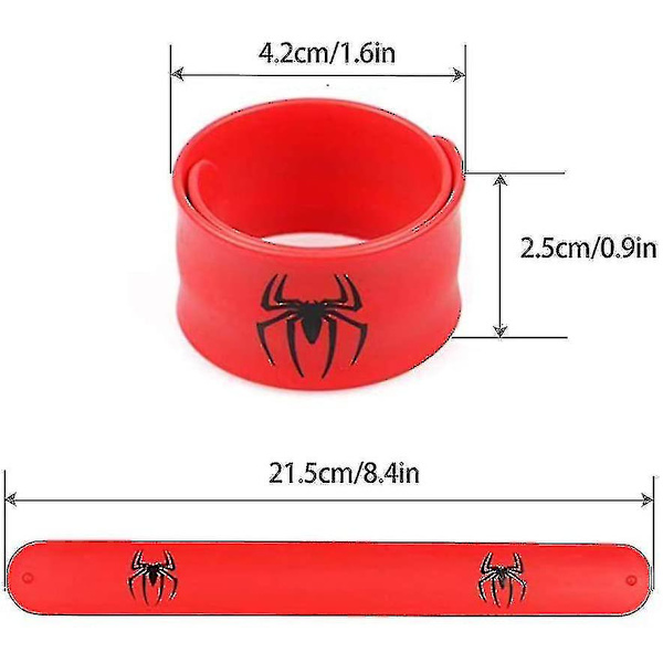 10 st färgglada knäppband för barn, superhjälte-slapband i silikon, armband för festpåsar, sl