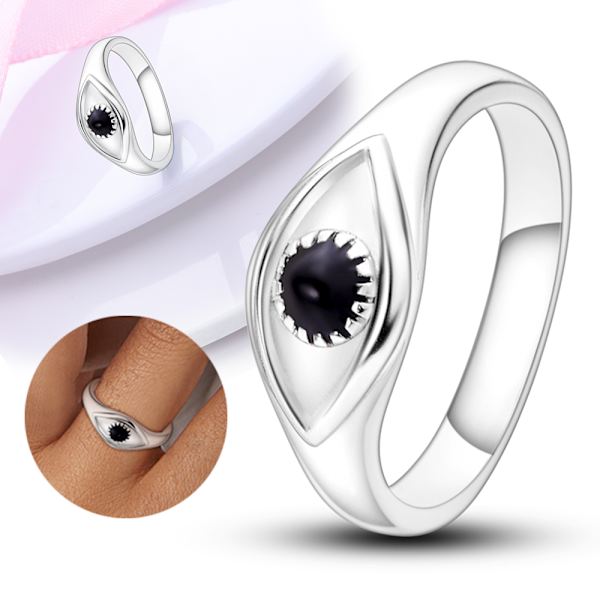 925 Sterling Silver Cubic Zircon Star Moon Flower Ring för kvinnor Bröllop Smycken Gåvor 7