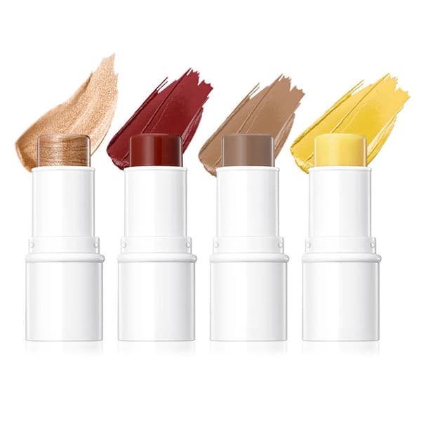 4-i-1 multifunksjonelt sminkestiftsett Highlighter Blush Leppestift for kvinner