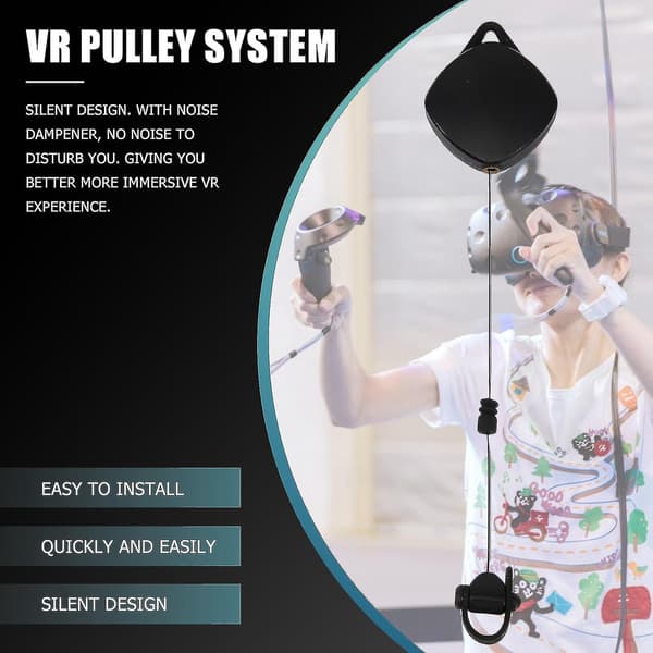 3 stk. Lydløst VR-kabeltrissesystem til /vive Pro// Ps/windows Vr/valve Vr