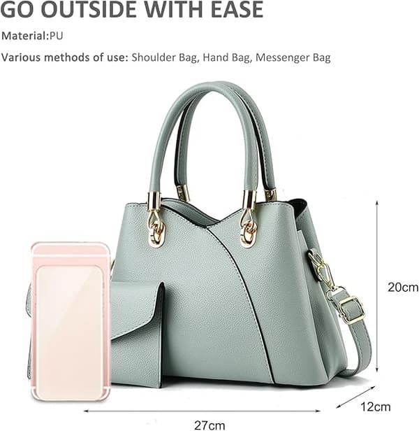 Damehåndtasker Punge Mode Top Handle Tasker Dame Medium Håndtasker PU Læder Håndtasker Skuldertaske Sæt Multifunktionelle Crossbody Tasker