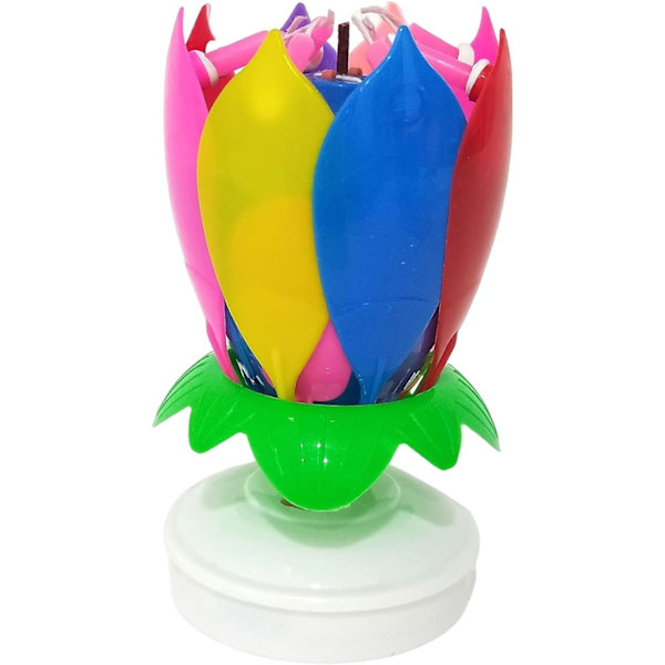 Lotus Lys LED Festlige Elektriske Lotus Lys Visuel Effekt Solid Paraffin Unik Kreativ Multifarvet 1 Stk