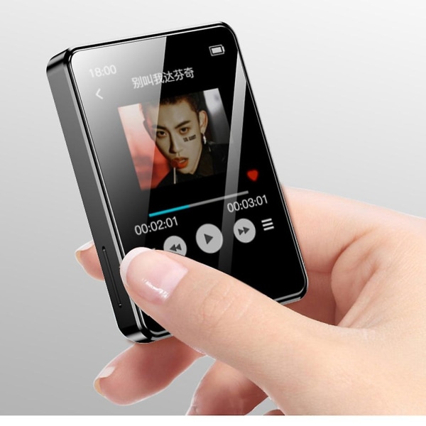Kannettava Mp3-soitin Bluetooth 5.0 Musiikki Stereokaiutin Mini Mp4 Videon toisto LED-näytöllä FM-radio Tallennus
