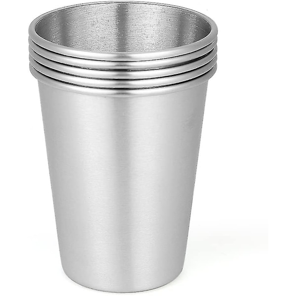 Rustfrit stålkrus sæt - Stablebare 350ml kopper (5 stk) | Premium kvalitet