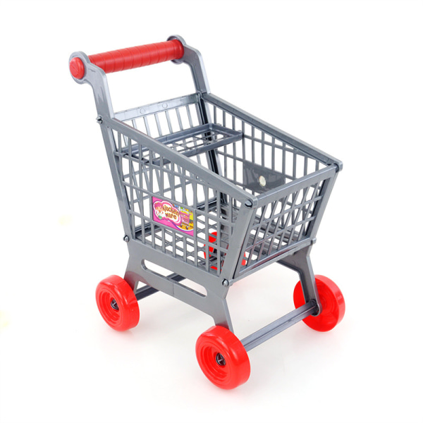 Barnvagn, Mini Supermarknadsvagn, Supermarknadsvagn Leksak Låtsaslek Grocery Cart Trolley Leksak Pedagogisk Leksak för Barn