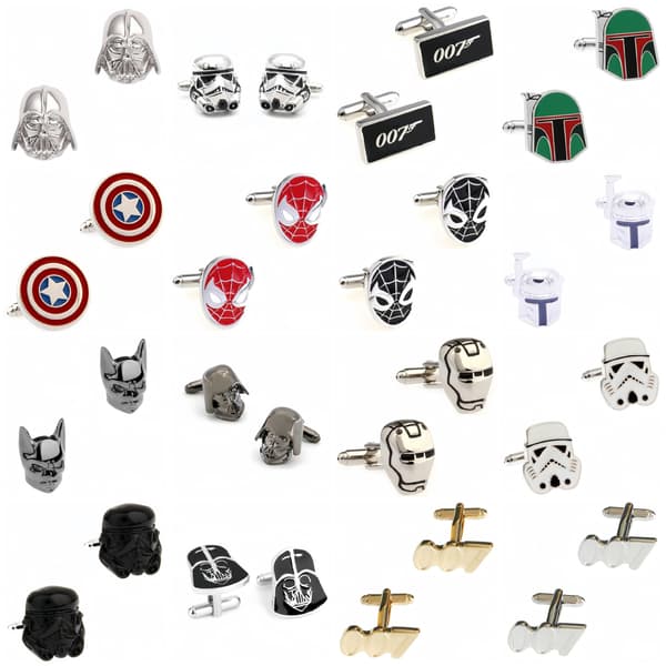Star Wars Stormtrooper Manschettknappar i silverfärgad zinklegering för män Batman