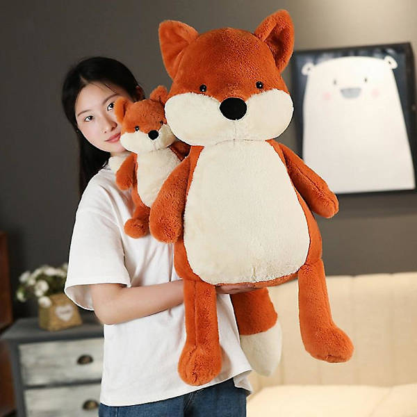 35-90Cm mjuk fluffig räv plyschleksak söt tecknad djur räv gosedjur flickor älskare Alla hjärtans dag present kawaii soffa dekor kuddar