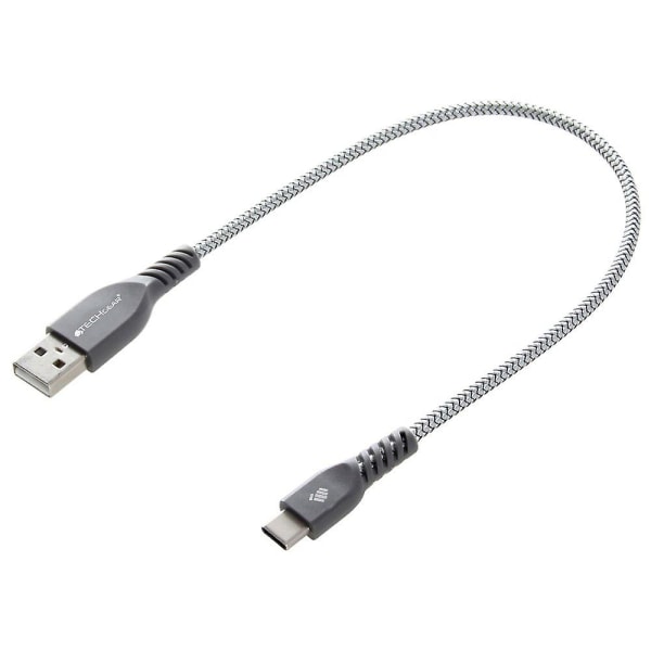 Stark hög hållbarhet flätad USB C laddnings- och datasynkroniseringskabel (1ft/30cm) Kompatibel för Samsung Tab S6 Lite, Tab A7 10,4", T510,