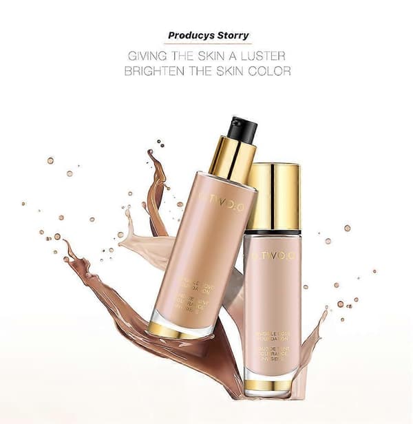 Flytende foundation for ansiktsbasismakeup Vanntett ansiktskorrigerer Fuktighetskrem Ansiktsconcealer Kosmetikk 1