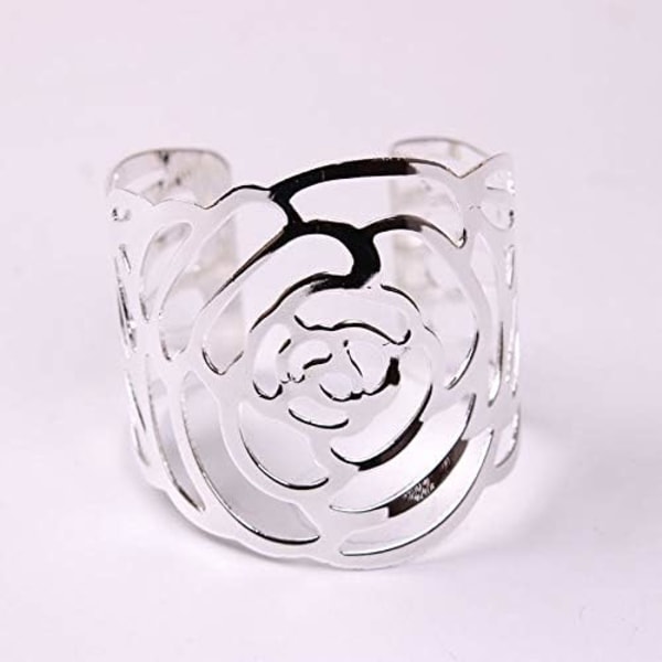 Servietring 12 stk. Udhuling Rose Bryllup Serviet Spænde High-end Restaurant Bord Dekoration Ring Kit (Farve: Gylden)