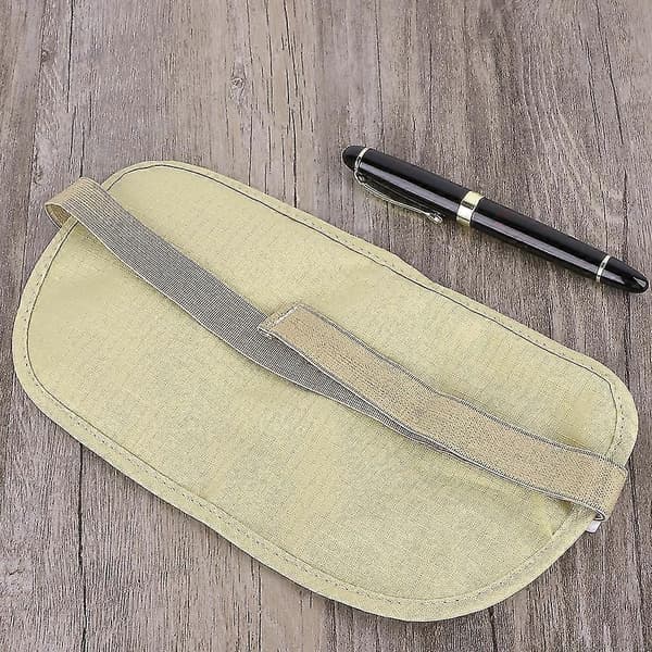 Resepåse Dold Plånbok Pass Pengar Midjebälte Väska Smal Hemlig Säkerhet Khaki