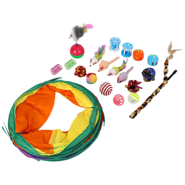 Lelut Kitten Toys -valikoimat, kokoontaitettava tunneli, interaktiivinen lelu, pörröinen ryppypallo