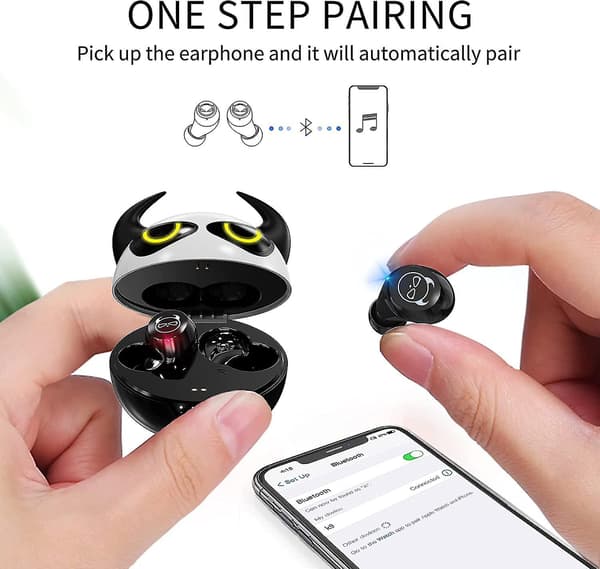 Bluetooth Ørepropper, trådløse Ørepropper med Opladningsboks IPX5 Vandafvisende Bluetooth Headset