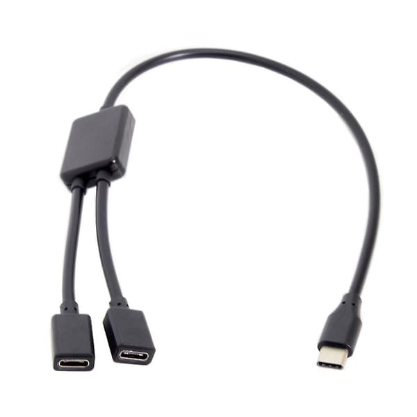 USB-C Han til Dobbelt USB-C Hun Splitter Hub Konverter Adapter Kabel Stik til USB-C PD Oplader Powerbanks Laptop PC