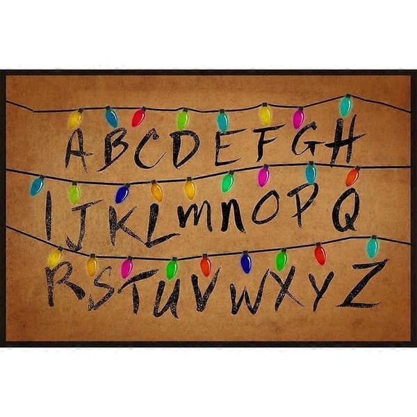 Stranger Theme Luminous Letter String Light Flanellfiltar i olika storlekar 150*130