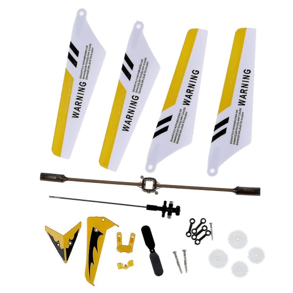 Full Set för S107 RC-Helikopter, Huvudblad, Huvudaxel, Svansdekorationer, Svanspropellrar, Växelsats
