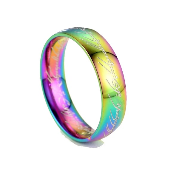 Ringenes Herre Rustfrit Stål Ringe til Mænd Kvinder Gotisk Mode Smykker Billige Ting Gave Guld Sølv Farve 6mm Gratis Forsendelse Color 7