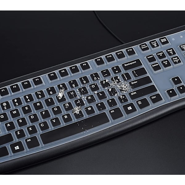 Näppäimistön suojus Logitech K120 & Mk120 -johdollinen näppäimistö, ultraohut Logitech Mk120 & K120 -näppäimistön suojakalvo - musta