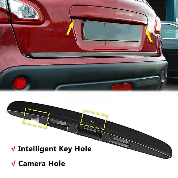 Takaluukun kahva avaimella ja kamerareikällä Nissan Qashqai J10 JJ10 2007-2014 90