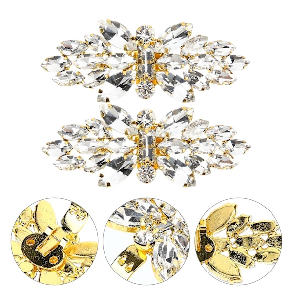 2 stk. Brude Sko Klips Rhinestone Sko Dekorationer Bryllup Brud Sko Klips