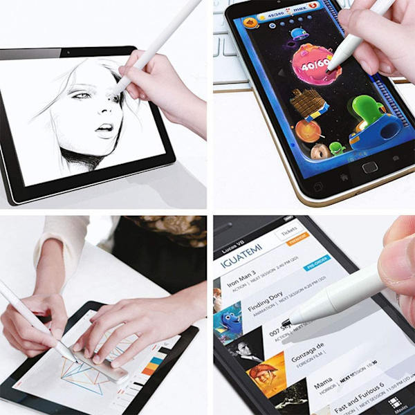 Styluspenna för pekskärm Kapacitiv tablettp Penna Fin spets Laddningsbar Digital penna Kompatibel med Android/iOS/iPhone/iPad/Sams