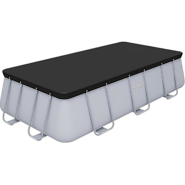 Flowclear Poolskydd för 13,3 fot - 13,6 fot Power Steel rektangulära pooler, svart