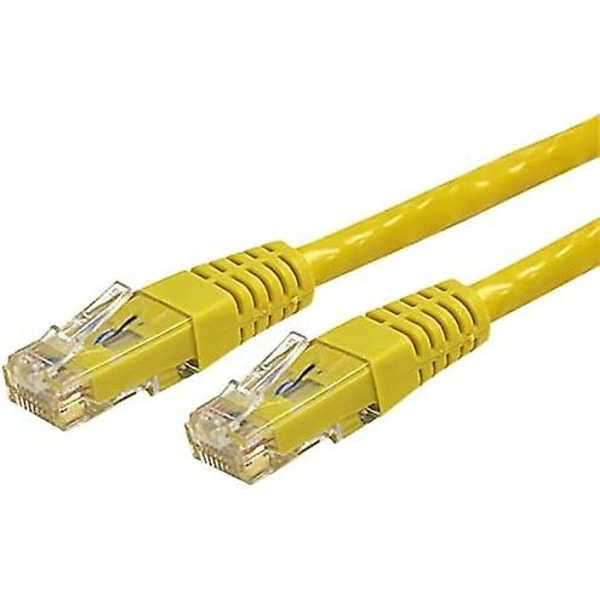 5 fot Cat6 Ethernet-kabel - Gul Cat 6 Gigabit Ethernet-ledning -650mhz 100w Poe Rj45 Utp støpt nettverks-/patchledning m/strekkavlastning/f