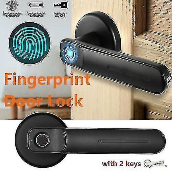 Fingeravtrykk elektronisk dørlås Biometrisk dørhåndtak med nøkler Sikkerhet A