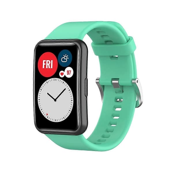Blød silikone urrem til Huawei Watch Fit - Grøn Green