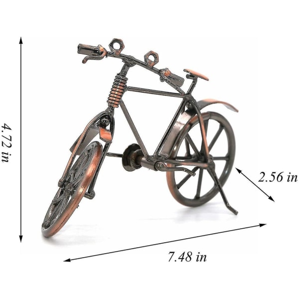 Metallskulptur Retro klassisk handgjord järnmotorcykelcykel Unik metallkonstdekorationsprydnader för cykelälskare