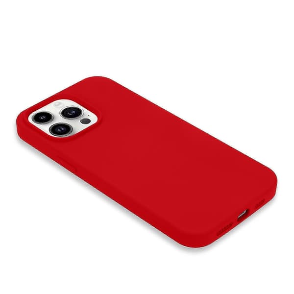Flexibelt silikonskal kompatibelt med iPhone 13 Pro Max stötdämpande och fallsäkert Red