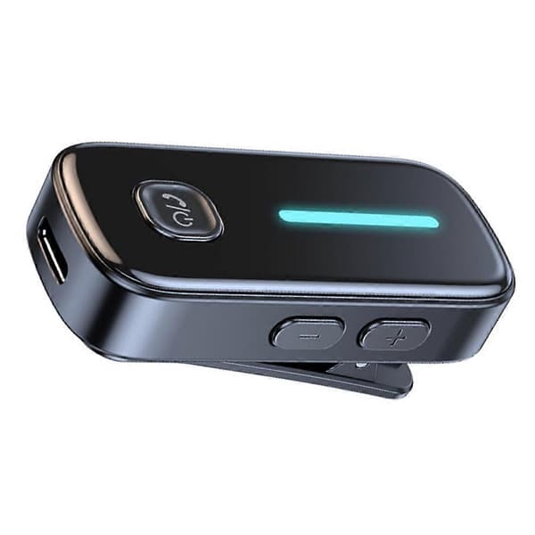 Bluetooth 5.3-mottaker 2-i-1-sender LCD-skjerm Aux Bluetooth-biladapter Trådløs lydoverføring Black