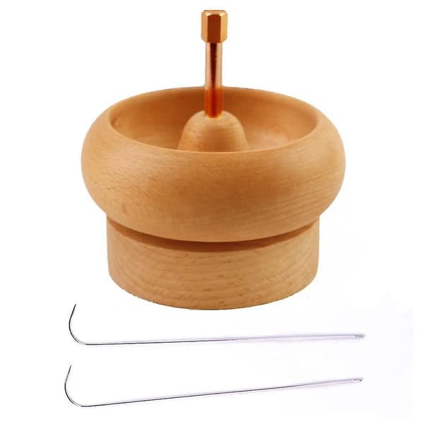 DIY Perle Spinder Holder Gem Workshop Træ Håndværksprojekt Stringing Med Stor Øje Nål G