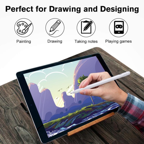 Stylus Penna för pekskärm Kapacitiv Tablettpenna Fine Point Uppladdningsbar digital penna Kompatibel med Android/iOS/iPhone/iPad/Sams