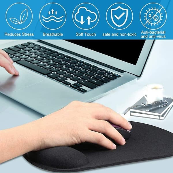 Håndleddstøtte Musematte, Oppgradert Musematte Tastatur Håndleddstøtte Sett, Komfortabel Minnefoam Musematte Med Håndleddstøtte