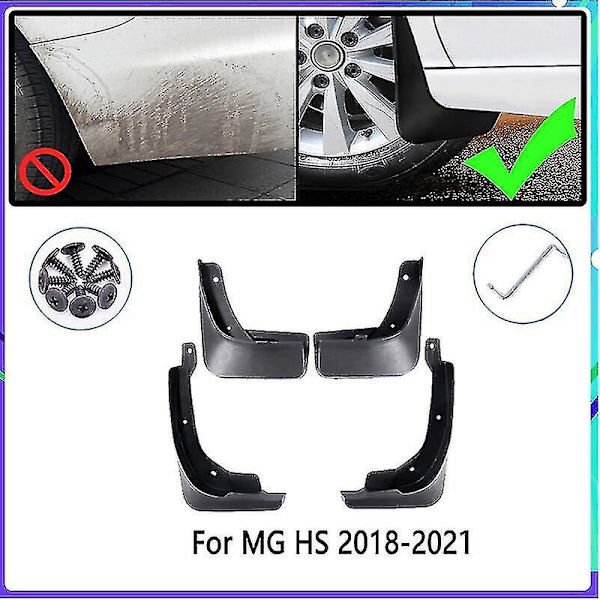 4 st Mudflaps för MG HS Mghs 2018-2022 Bil Mudguard Splash Guards Fender Mudflaps