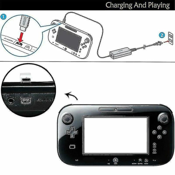 Wii U Tablet Strömadapter Wii U Laddare Wii U Ström Wii U Laddningskälla
