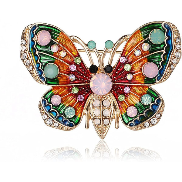 Vintage Legering Insekt Coat Pin Elegant litterær barokk stil sommerfugl brosje for kvinner
