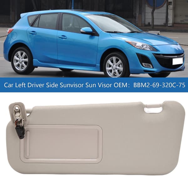 Solskærm til venstre førerside til Mazda 3 Hatchback 2010-2013 BBM2-69-320C-75