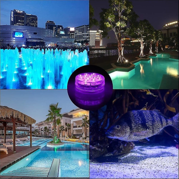 Underwater LED Lys 10 LED IP68 Vandtæt Under Vand LED Lys