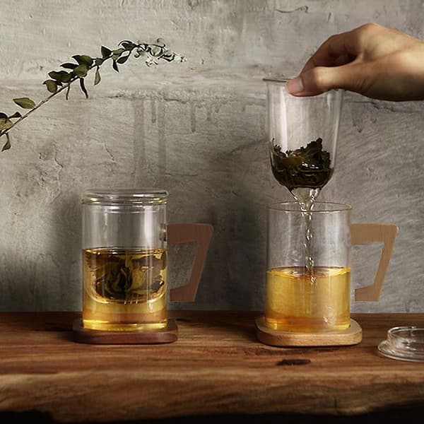 Glass Teinfusjonskopper Med Sil Og