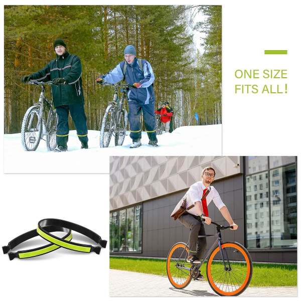 2 stk. Reflekterende cykelbuksestropper Reflekterende buksestropper Cykelbuksestropper Cykelsikkerhed Tilbehør Cykler Cykeludstyr
