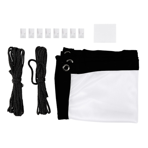 16:9 Tykk Bærbar Ikke-Rynkete Myk Hvit Polyester Projektor Lerret (60 Tommer)