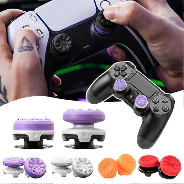 Skridsikre tommelfingergreb til universelle spilcontrollere, forbedret greb til gaming PS4 White