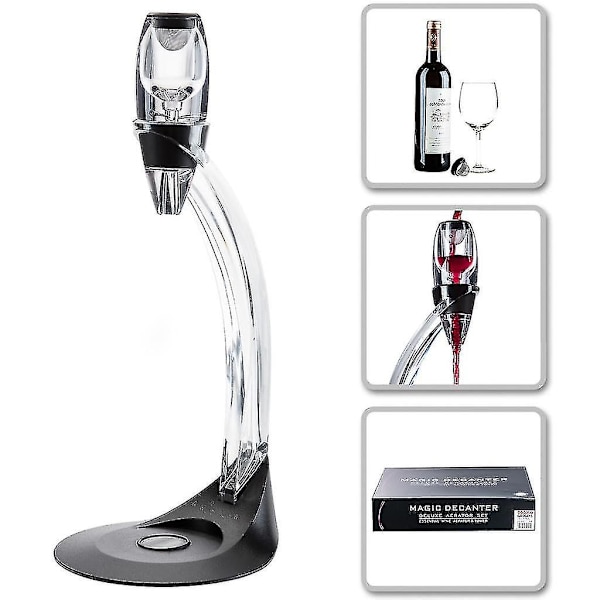 Vinaerator Magic Dekanter Deluxe med Stativ Luksus Vin Dekanter