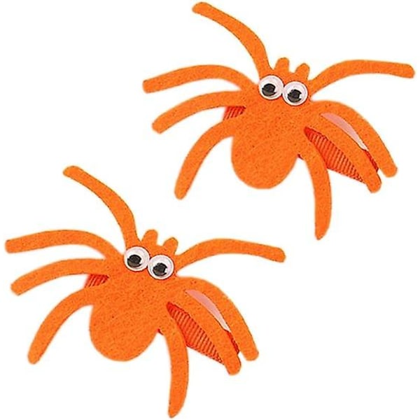Halloween Spider Hårklemmer Baby Barn Hårtilbehør 2 Pakke