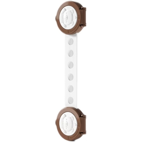 5 ST Lådspänne anti-baby-öppning skåpdörrspärr barnsäkert säkerhetslås vattendispenser anti-trap kyllås Säkerhetslås för skåp (Färg: Brow
