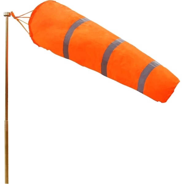 30 tum (80 cm) Rip-stop nylon vindriktningsmätning sockpåse med reflekterande bälte Orange 2,5 fot