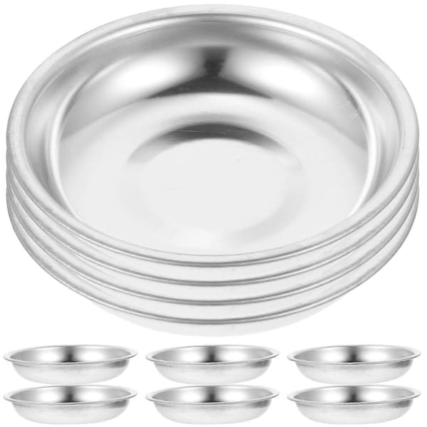 10 stk. sauceskåle i rustfrit stål – små kondimentskåle Silver 8X8CM