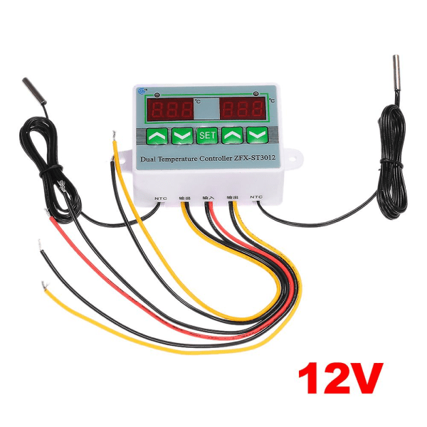 Mikrotietokone Älykäs Digitaalinen Lämpötilan Ohjain Kaksoisnäytöllä Zfx-st3012 12v/120w Sähköinen Termostaatti Lämpötilan Ohjauskytkin